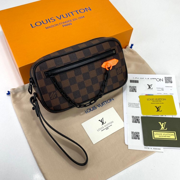 LOUİS VUİTTON POCHETTE VOLGA DAMİER EBENE